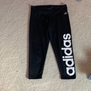 Black adidas cropped leggings
